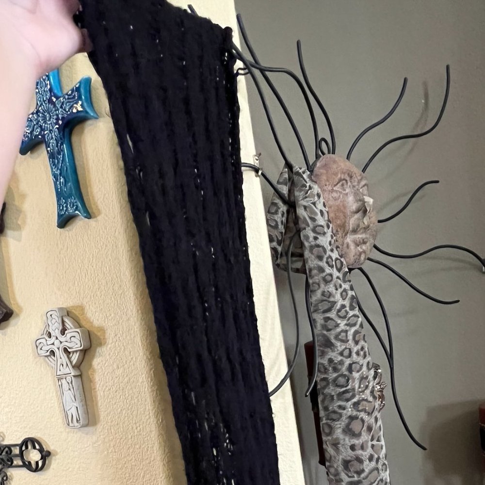 Black Thin Infinity Scarf